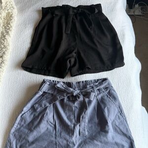 High waisted Black and Blue Shorts Bundle
